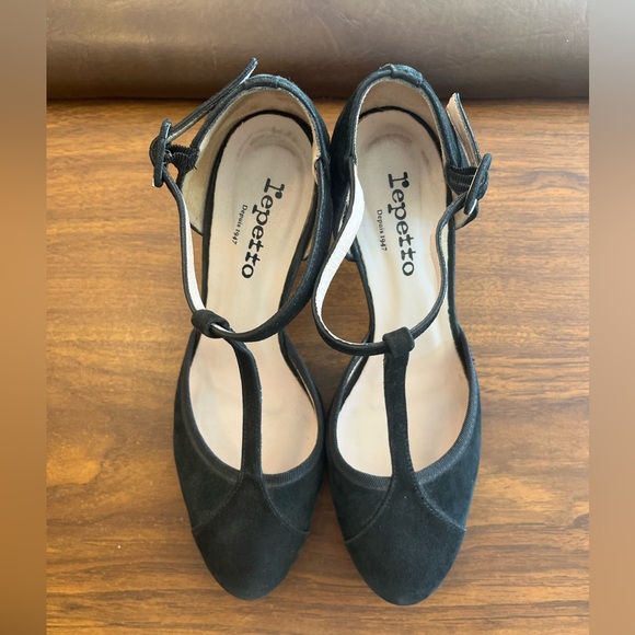 Repetto Black T-Strap Heels - Picture 4 of 6